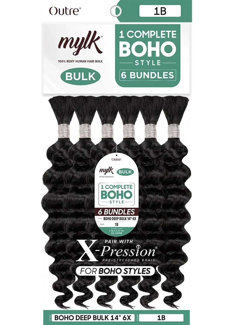 Outre Mylk Remy Human Hair 6X Deep Bulk Boho 14" Braid Outre Mylk Remy Human Hair 6X Deep Bulk Boho 14" Braid Outre Braids