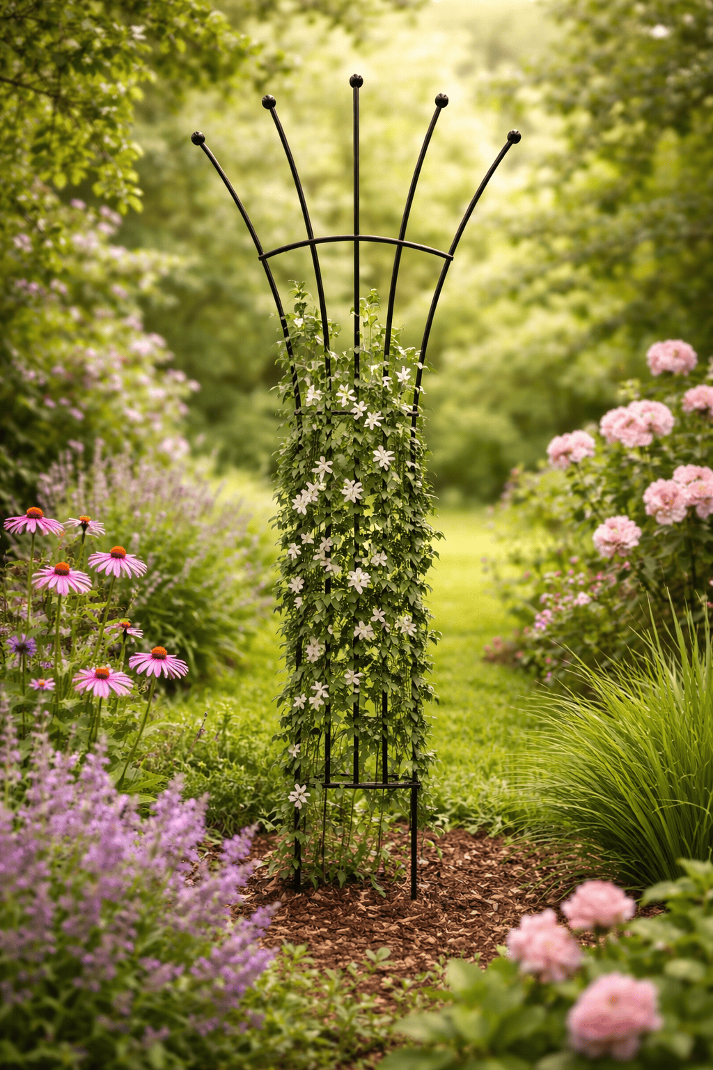 Panacea Trellis Metal Panacea Ball Fan Trellis