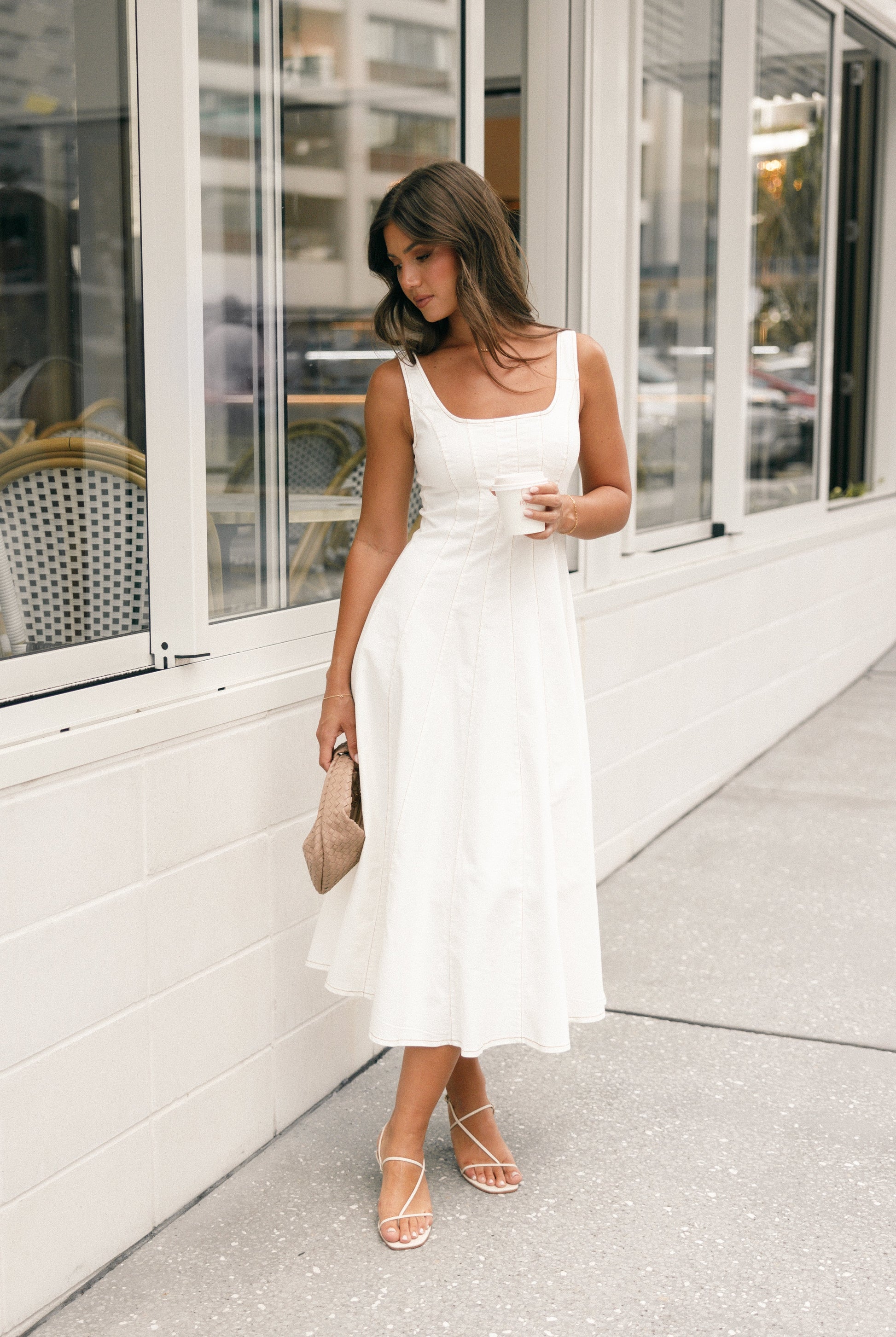 Petal and Pup USA DRESSES Una Midi Dress - White