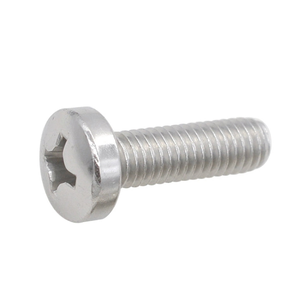 M4 x 18mm Phillips Pan Head Machine Screws Stainless Steel 316 Passivated 72 Hours Salt Spray Test (Red Rust), 3600 pcs/Pack