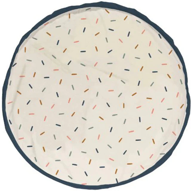 Play & Go opbergzak en speeltapijt met kleurrijk confetti-design