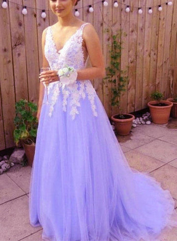 light purple tulle gown