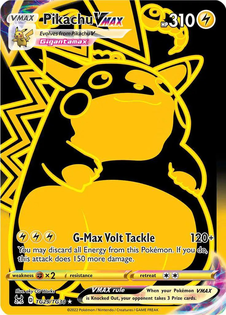 Pokemon Trading Card Game Lost Origin Ultra Rare Pikachu VMAX TG29 [Secret  Trainer Gallery]