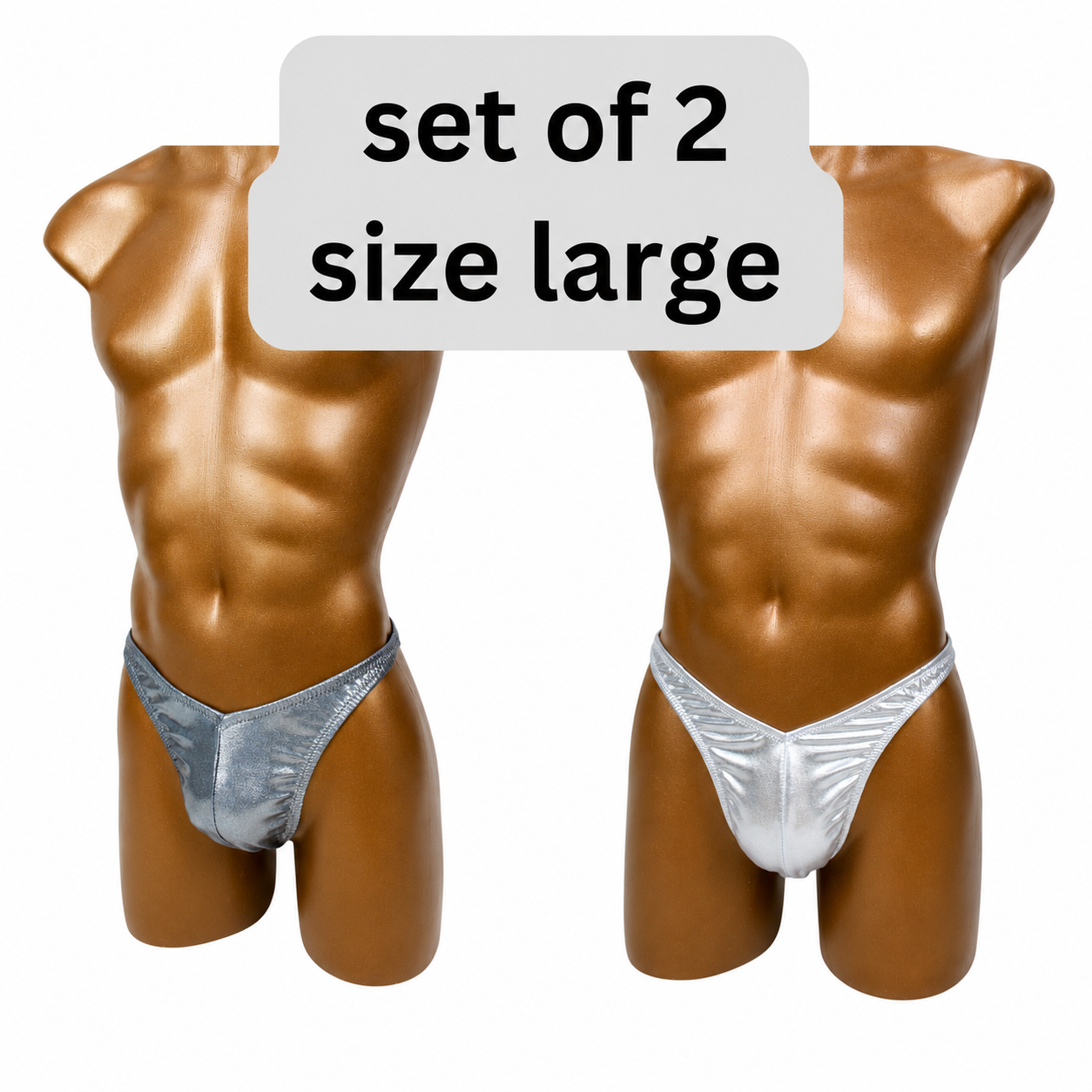 Men’s Bodybuilding Trunks – Set of 2 ( Gunmetal, Silver)