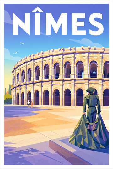 Affiche de Nîmes, poster des Arènes