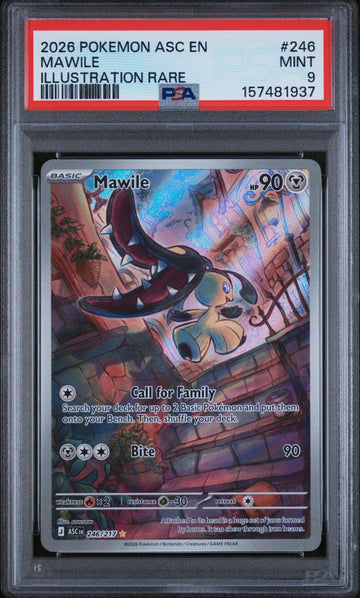 2026 Pokemon Asc En-ascended Heroes 246 Mawile Illustration Rare PSA 9 Graded Card