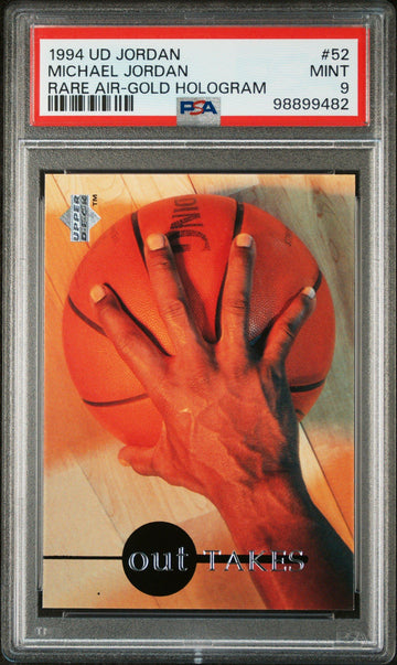 1994 Upper Deck Mj Rare Air 52 Michael Jordan Gold Hologram PSA 9 Graded Card