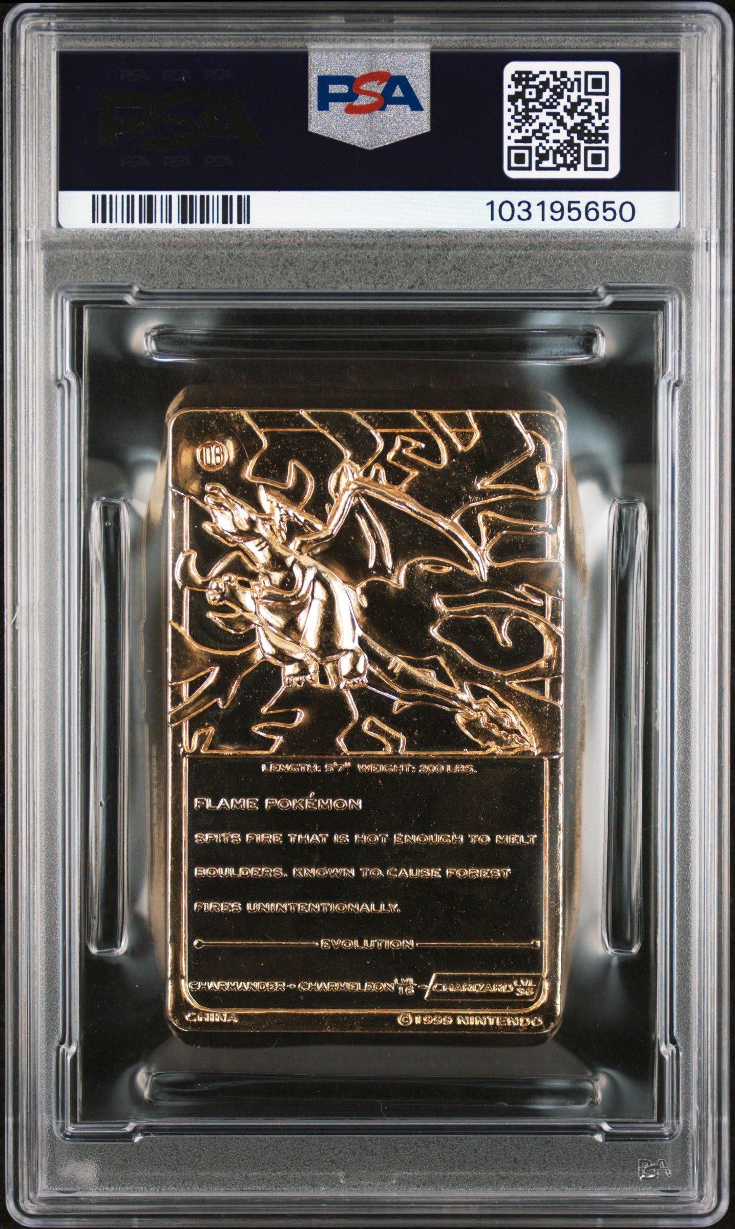 1999 Burger King Pokemon Gold Cards Charizard PSA 8 Graded Card