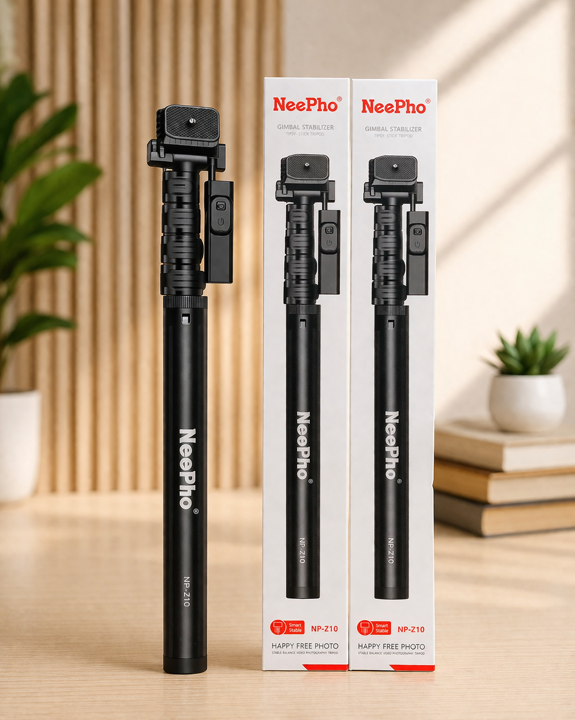 NeePho NP-Z10 3-in-1 Selfie Stick Tripod with Wireless Remote – Extendable Handheld Stabilizer for Mobile Photography & Vlogging