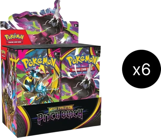 Pokémon TCG: Mega Evolution— Pitch Black Booster Display - Case Sealed case of 6 booster boxes (PRE ORDER) Release Date: 17th July 2026