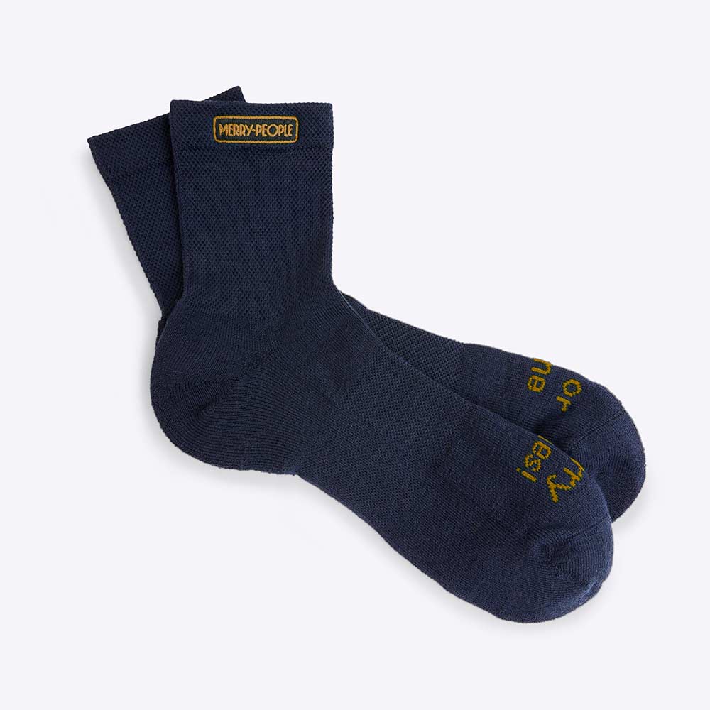 Merry People Crew Socks - Oxford Blue Socks Merry People