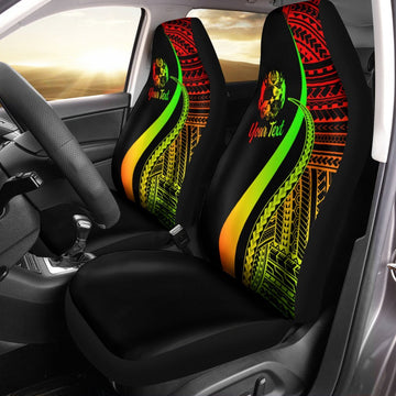 Tonga Custom Personalised Car Seat Covers - Reggae Polynesian Tentacle Tribal Pattern - Vibe Hoodie Shop