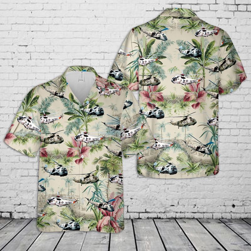 Navy Sikorsky SH-3 Sea King Hawaiian Shirt