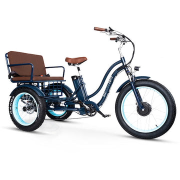 sixthreezero EVRYjourney Electric Tricycle Rickshaw 750W with Passenger Seat