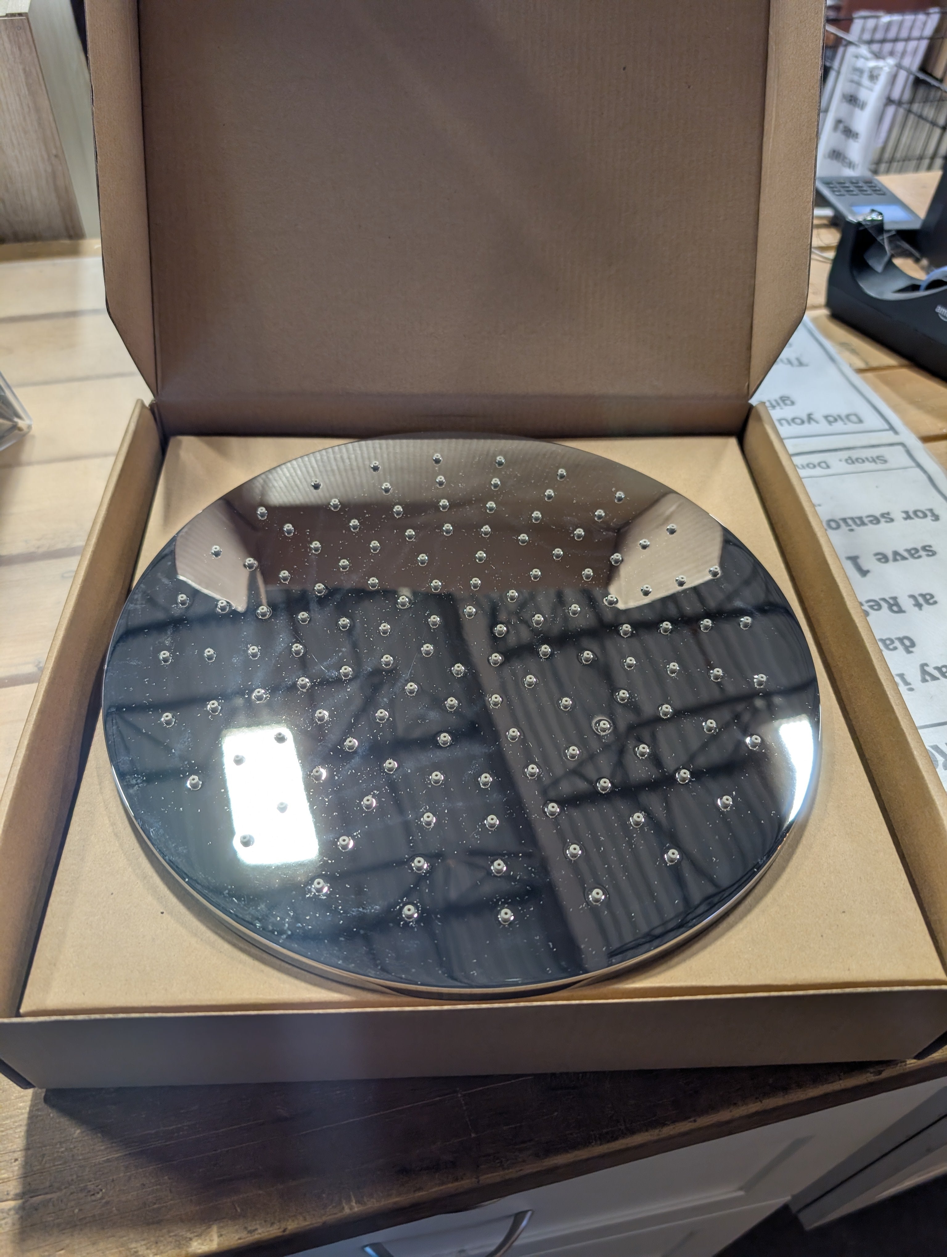 12"x12" Round Chrome Rain Shower Head (New)