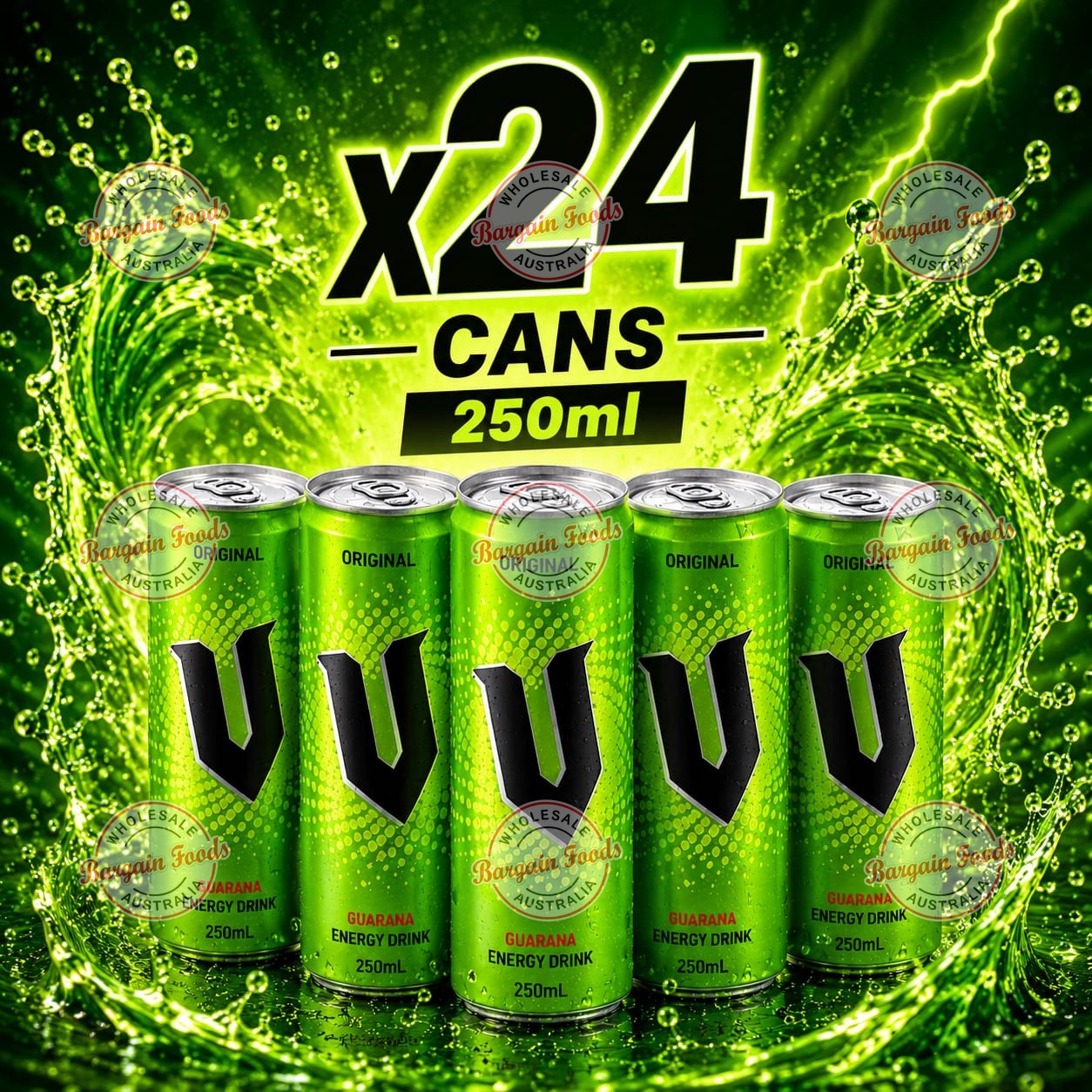 V Energy Drink 250ml x24 (BULK)