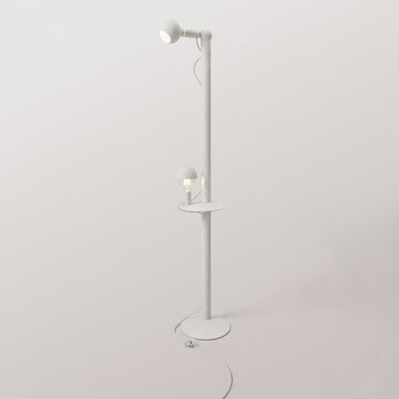 Rocco XXL - Lampada da terra con lampadina Maria e Camo - Bianco