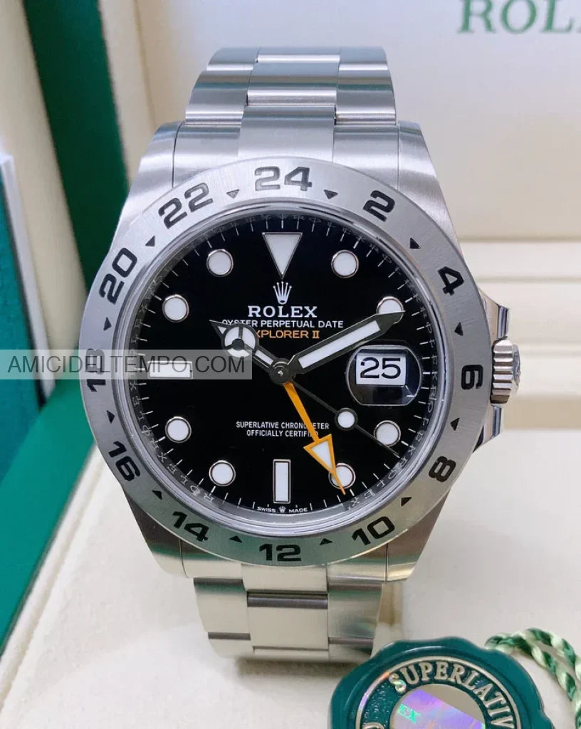 Rolex replica Explorer II nero acciaio orologio replica Amici del Tempo rolex replica