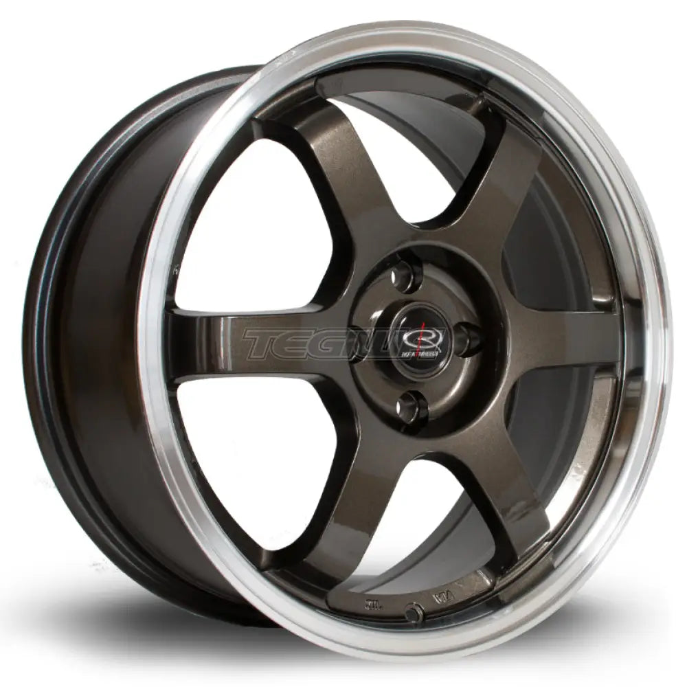 Rota Grid Alloy Wheel 17x7.5 ET45 4x100 Gunmetal Polished Lip 67.1mm CB