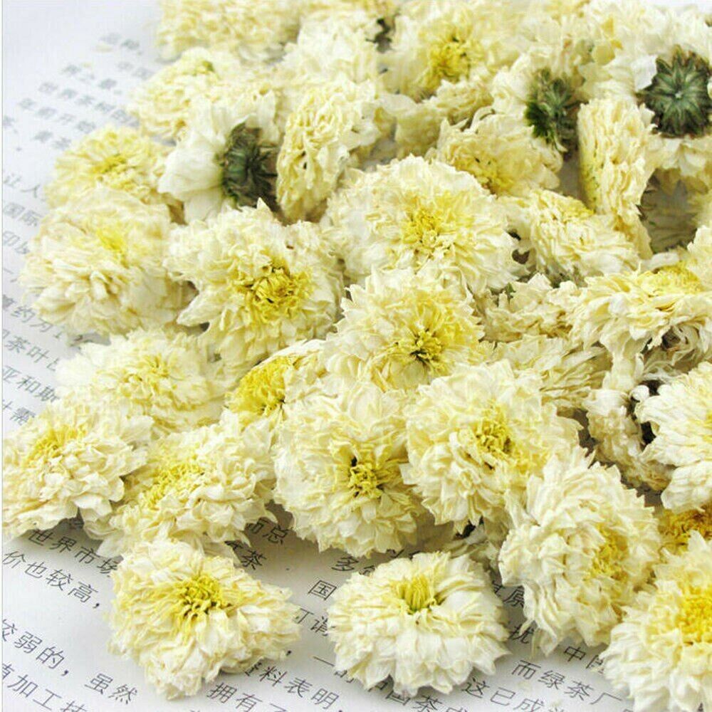 HelloYoung Organic Premium Huang Shan Tribute White Chrysanthemum Tea Dried Flower Tea 250g