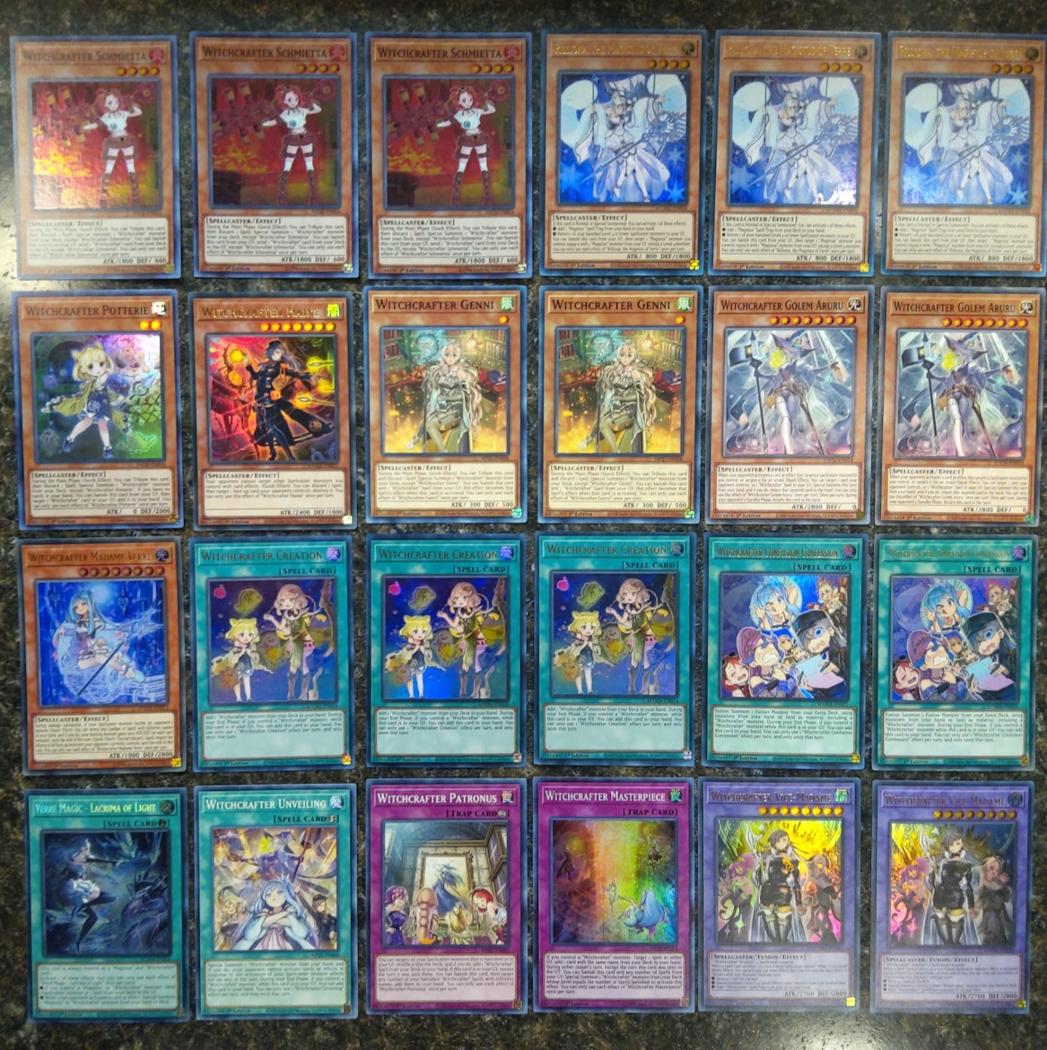 Witchcrafter DECK CORE Shmietta Madame Verre Magic - Lacrima of Light Yugioh