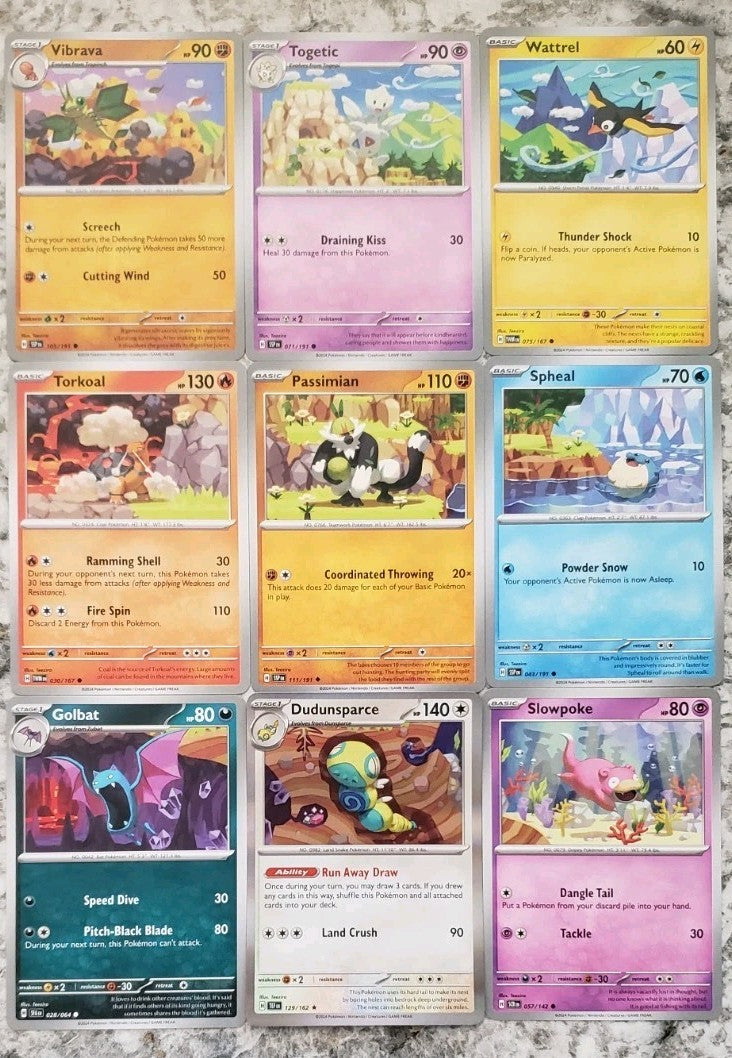 Pokémon Teeziro Connecting Picture Puzzle Art Cards (9) Slopoke Vibrava + More!