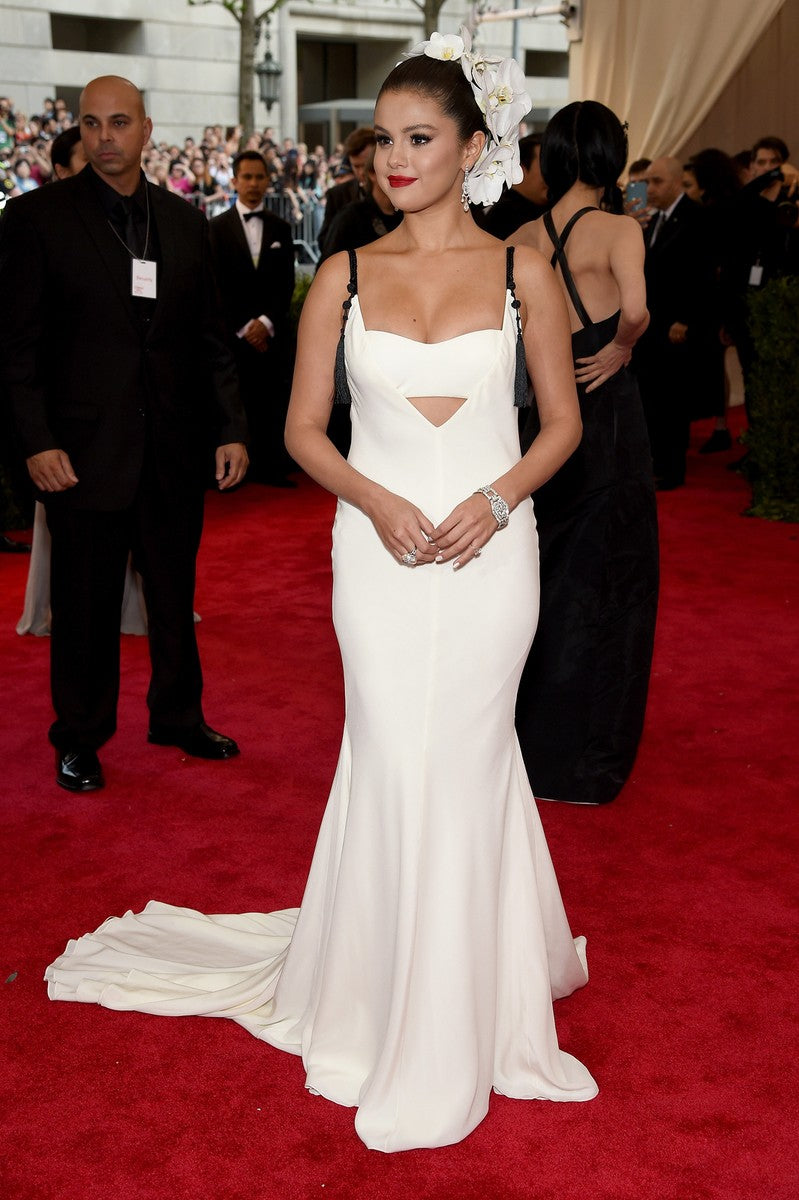 Selena Gomez Posinh White Dress 8x10 Picture Celebrity Print