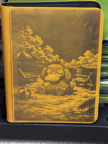 Pokémon Psyduck On Beach Laser Engraved 360 SLOT Binder