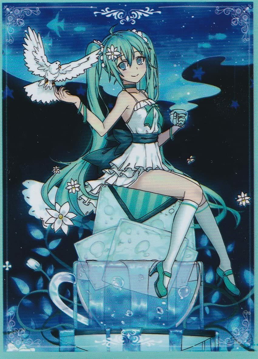 (60)MTG Wow Yugioh TCG Anime Vocaloid Hatsune Miku Card Sleeves 67x92mm