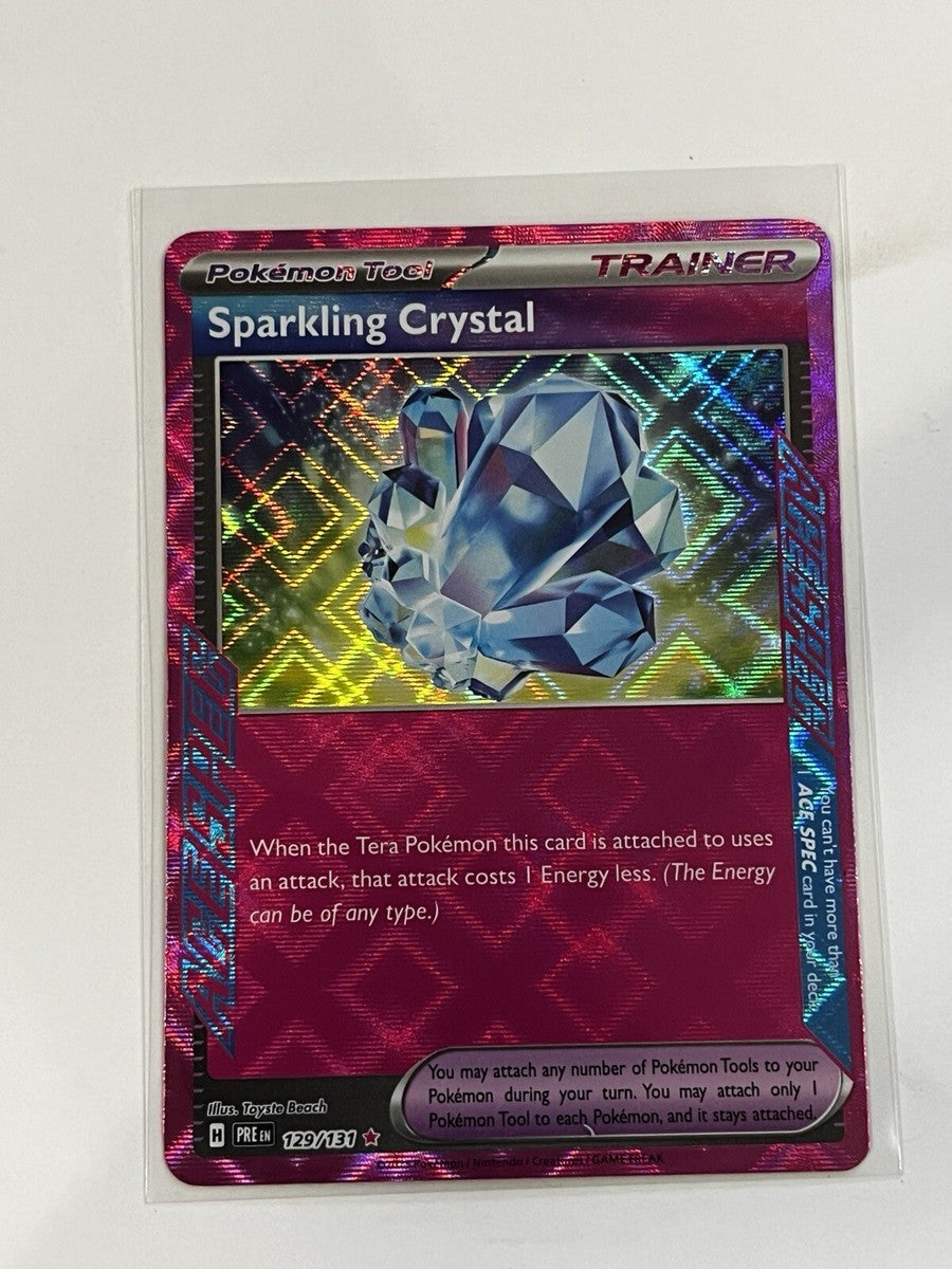 Pokemon Sparkling Crystal 129/131 Prismatic Evolutions Ace Spec Holo NM
