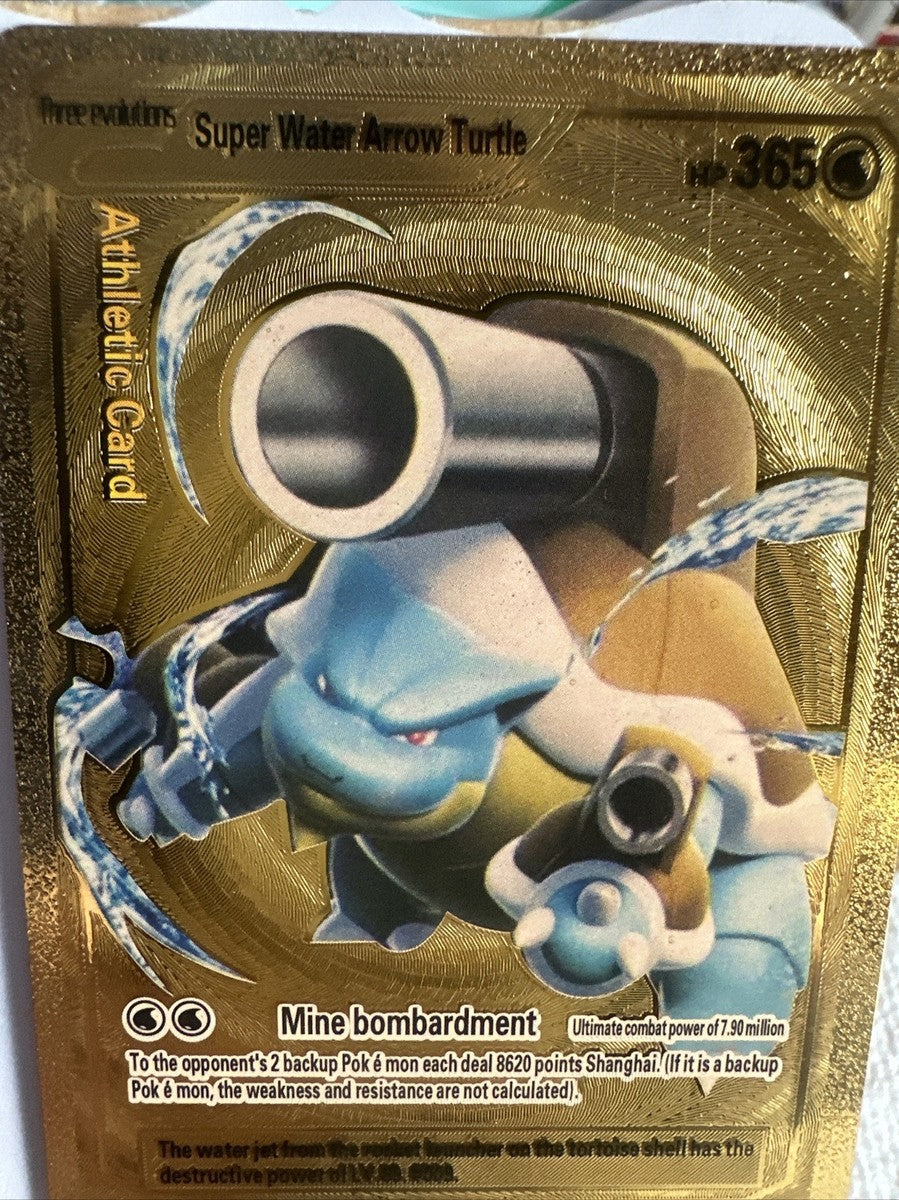 Super Water Arrow Turtle Blastoise💥Fan Art Gold Card