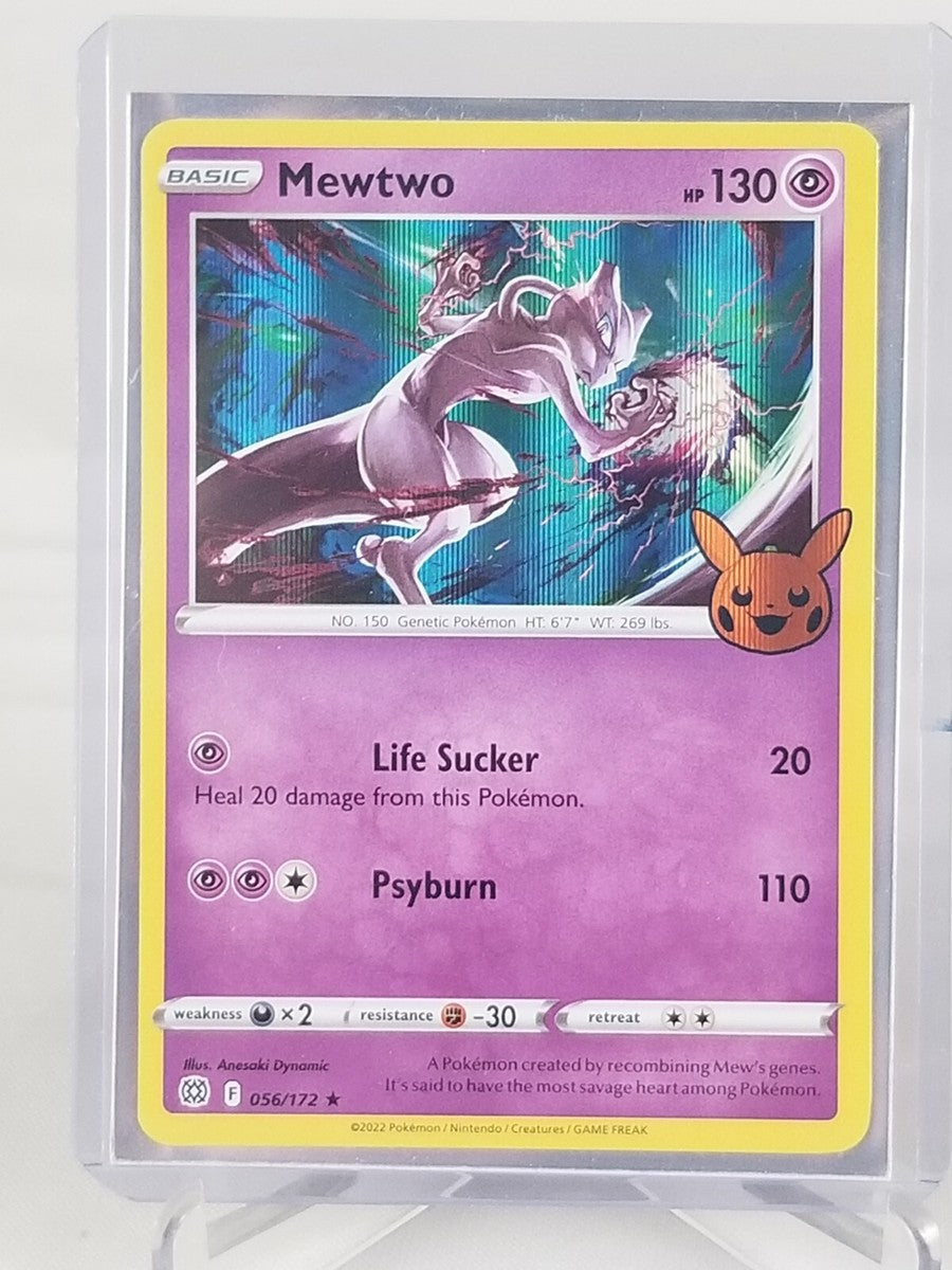 Mewtwo Psychic Foil Rare 56/172 Trick or Trade Pokemon 2022 Card