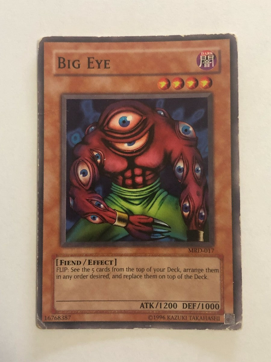 Yugioh card MRD-017 Big Eye Moderately Played