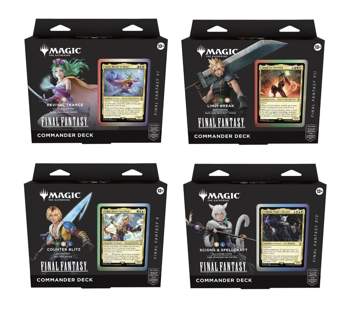 Set of 4- Commander Decks FINAL FANTASY FIN MTG