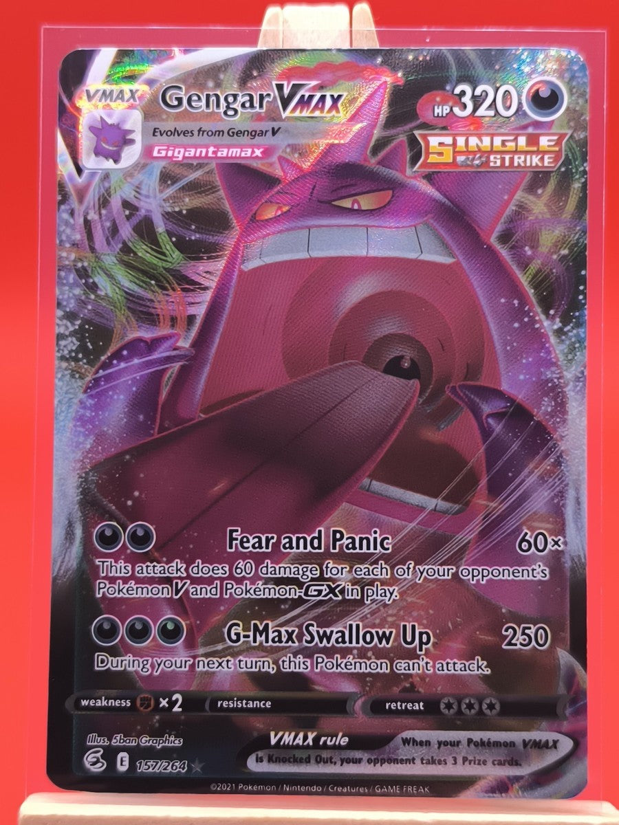 Gengar VMAX 157/264 Fusion Strike Full Art Ultra Rare Holo Pokemon Card * New *