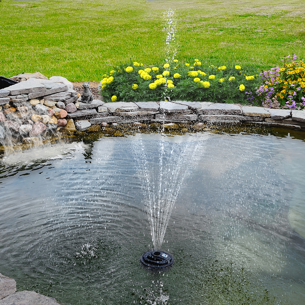 Floating Summer Pond Fountain (650 gph) & Winter Deicer - Upgraded Oase 2-in-1 Combo Kit