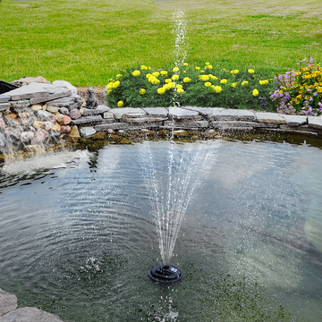 Floating Summer Pond Fountain (650 gph) & Winter Deicer - Upgraded Oase 2-in-1 Combo Kit