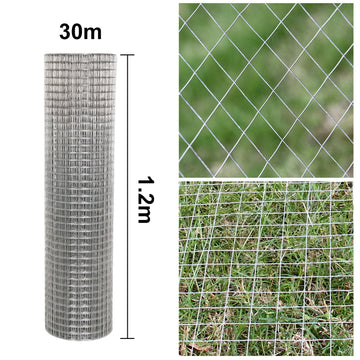 1"x1" Welded Wire Mesh Aviary Fencing Fence Chicken Rabbit Garden Galvanised 30M