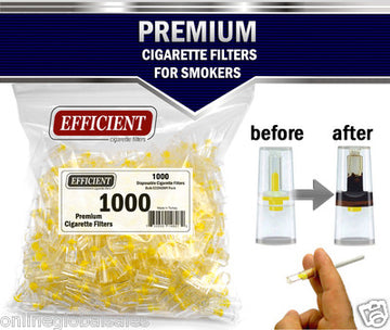 EFFICIENT Bulk Cigarette Filter Tips Block, Filter Out Tar & Nic (1000  Filters)