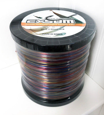 EXSUM Nylon Monofilament Fishing Line Super Soft Strong 150LB 5LB - Rainbow  Camo