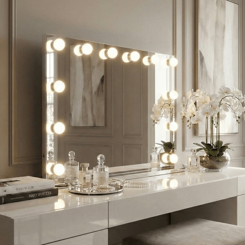 Scarlett Large Hollywood Style Vanity Mirror with Lights - 100cm x 70cm