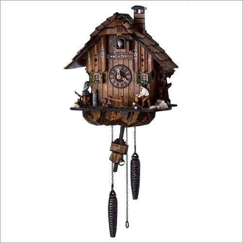 German Black Forest 12" Quartz Musical Wood Chopper Cuckoo Clock From Schneider - GermanGiftOutlet.com
 - 1