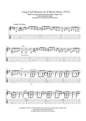Play Official version of Long cool woman Sheet Music by The Hollies for Guitar