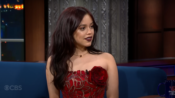 Jenna Ortega Wears Oscar de la Renta Mosaic Glass Dress