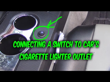 How to install & wire 3 prong Switch to car 12v power outlet cigarette  lighter port