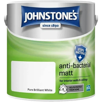 Johnstone's Anti Bact Matt Brilliant White 2.5L