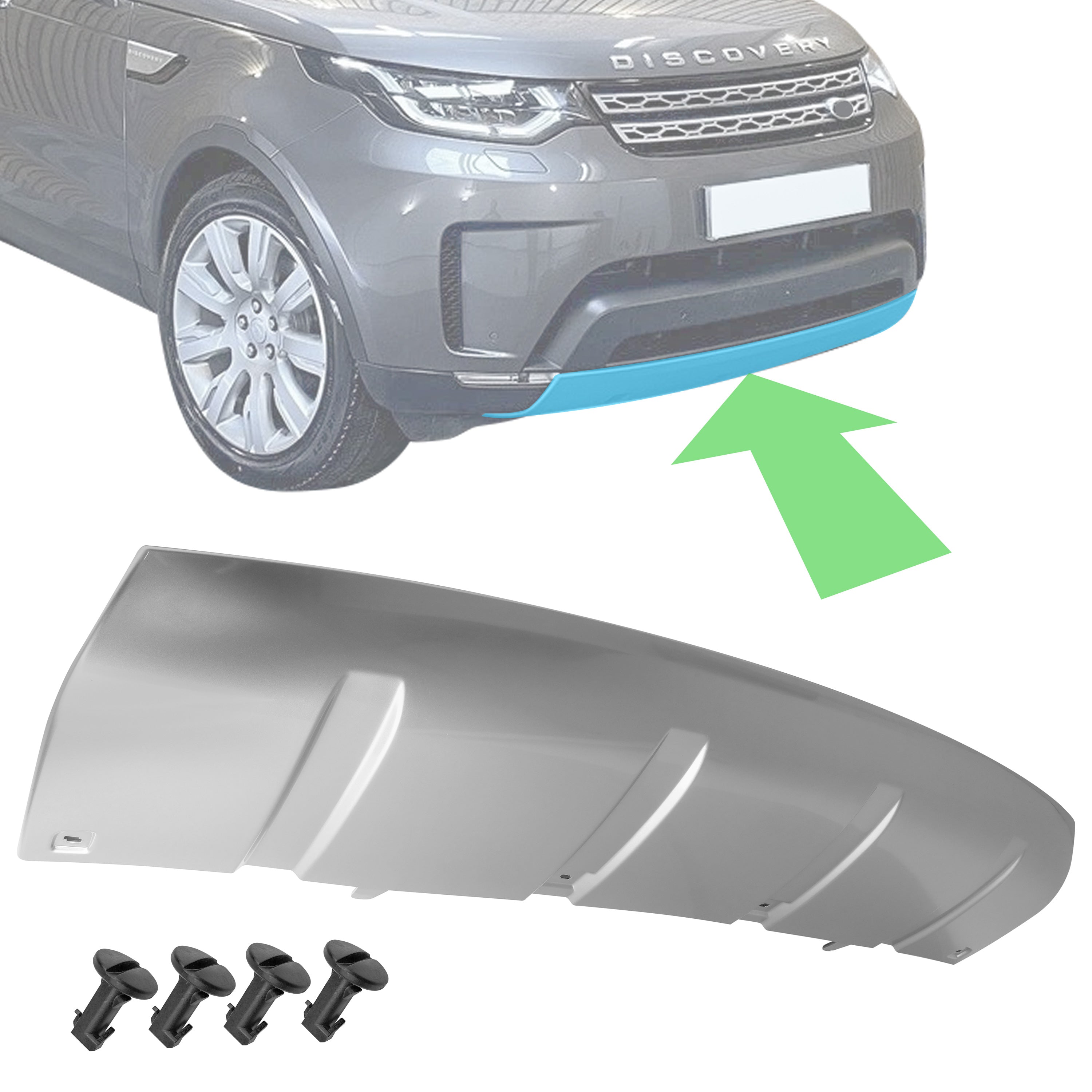 Rear Bumper "Dynamic" Tow Eye Cover - Silver - for Land Rover Discovery 5