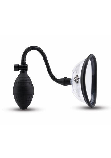 Size Up Classic Pussy Pump with Two Chambers - Black/Clear