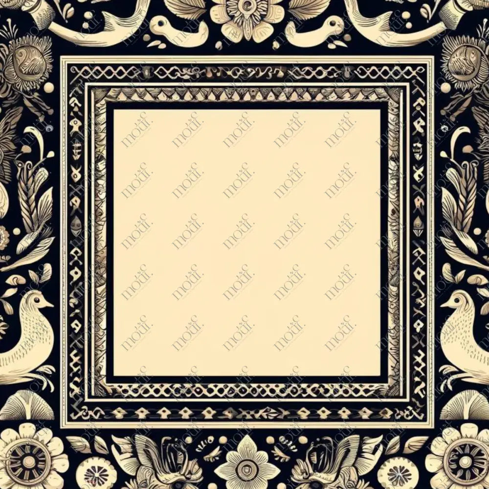 Social Media Image Template 32: Simple & Elegant Background Design. Folk Art