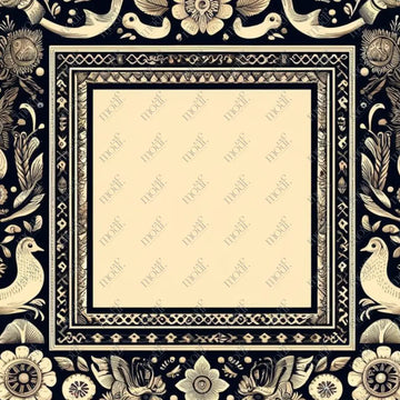 Social Media Image Template 32: Simple & Elegant Background Design. Folk Art